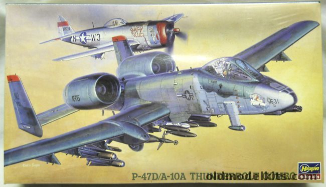 Hasegawa 1/72 P-47D Thunderbolt and A-10A Thunderbolt Combo, SP81 plastic model kit